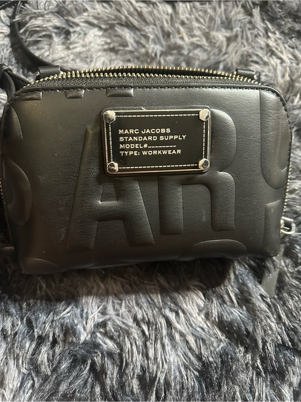 Marc Jacobs Black Embossed Logo Belt Bag